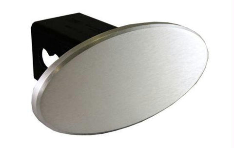 Blank - Brushed - Oval - 2 Inch Billet Hitch Cover