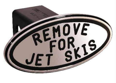 Remove for Jet Skiis - Black - Oval - 2 Inch Billet Hitch Cover