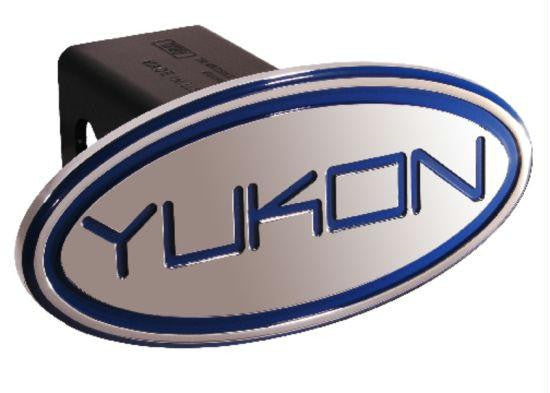 GMC - Yukon - Blue - Oval - 2 Inch Billet Hitch Cover