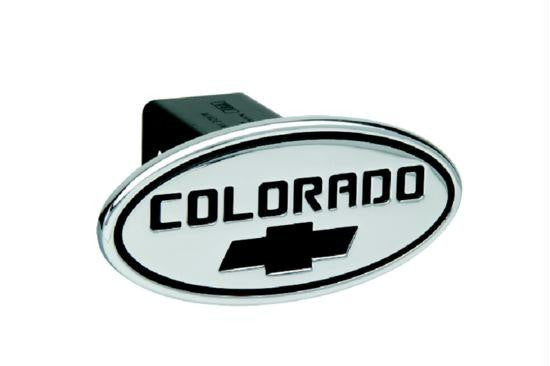 Chevy - Colorado - Black w- Black Bowtie - Oval - 2 Inch Billet Hitch Cover