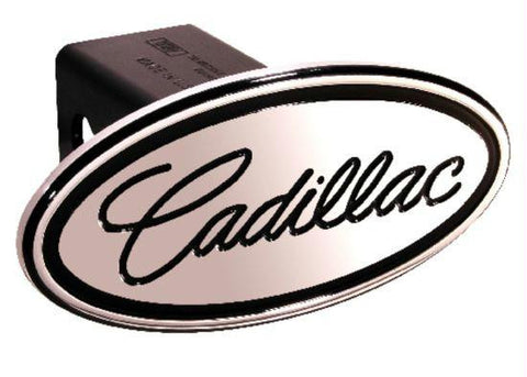 GMC - Cadillac - Black - Oval - 2 Inch Billet Hitch Cover