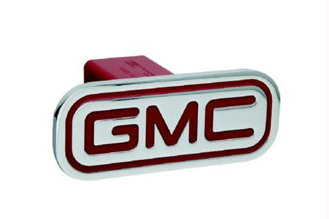 GMC - Inscribed GMC - Red - Rectangle - 2 Inch Billet Hitch Cover