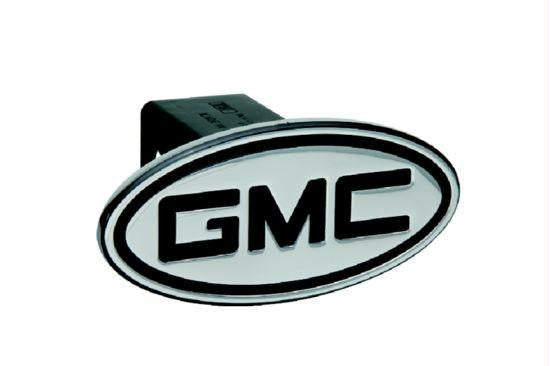 GMC - Inscribed GMC - Black - Oval - 2 Inch Billet Hitch Cover