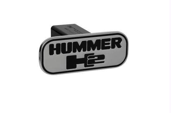 Hummer - Hummer H2 (H2 Overlapped) - Black - Rectangle - 2 Inch Billet Hitch Cover