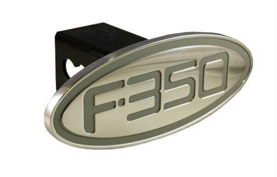 Ford - F-350 - Silver - Oval - 2 Inch Billet Hitch Cover