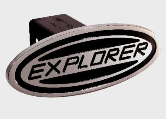 Ford - Explorer - Black - Oval - 2 Inch Billet Hitch Cover