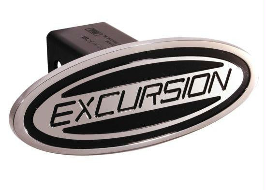 Ford - Excursion - Black - Oval - 2 Inch Billet Hitch Cover