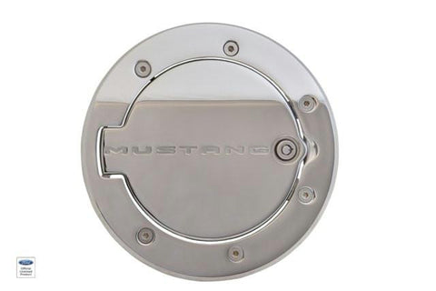 2010+ Ford Mustang Mustang Logo Locking Fuel Door Chrome