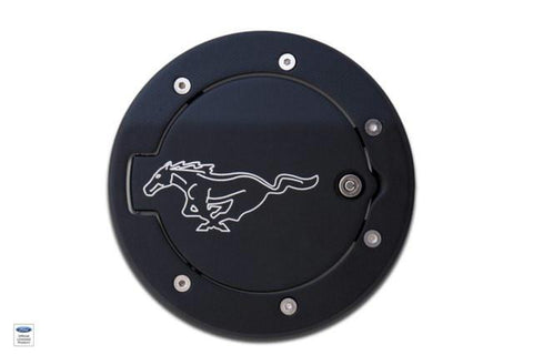 2010+ Ford Mustang Dancing Pony Locking Fuel Door 2 Tone