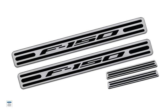 2009-13 Ford F-150 Two Tone Door Sill Crew Cab Brushed Finish set of 4