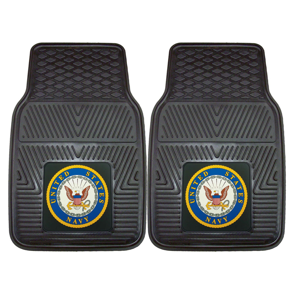 Navy Licensed Heavy Duty 2-Piece Vinyl Car Mats 17x27