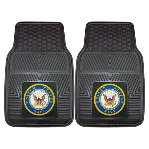 Navy Licensed Heavy Duty 2-Piece Vinyl Car Mats 17x27