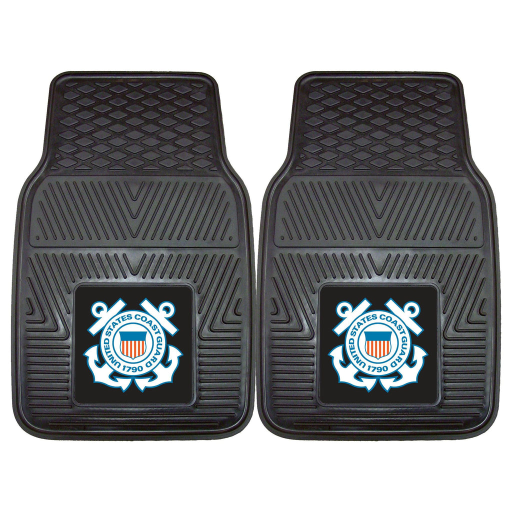 Coast Guard Licensed Heavy Duty 2-Piece Vinyl Car Mats 17x27