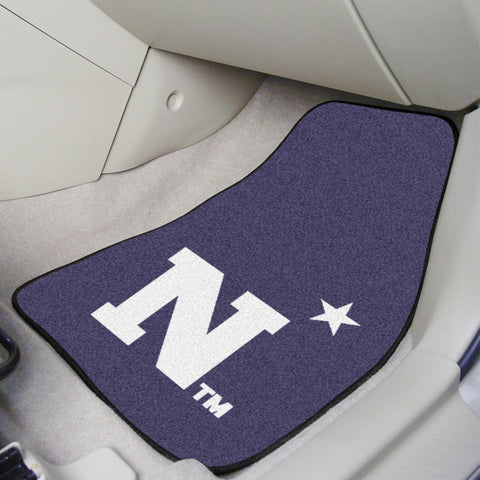 US Naval Academy 2-piece Carpeted Car Mats 17x27