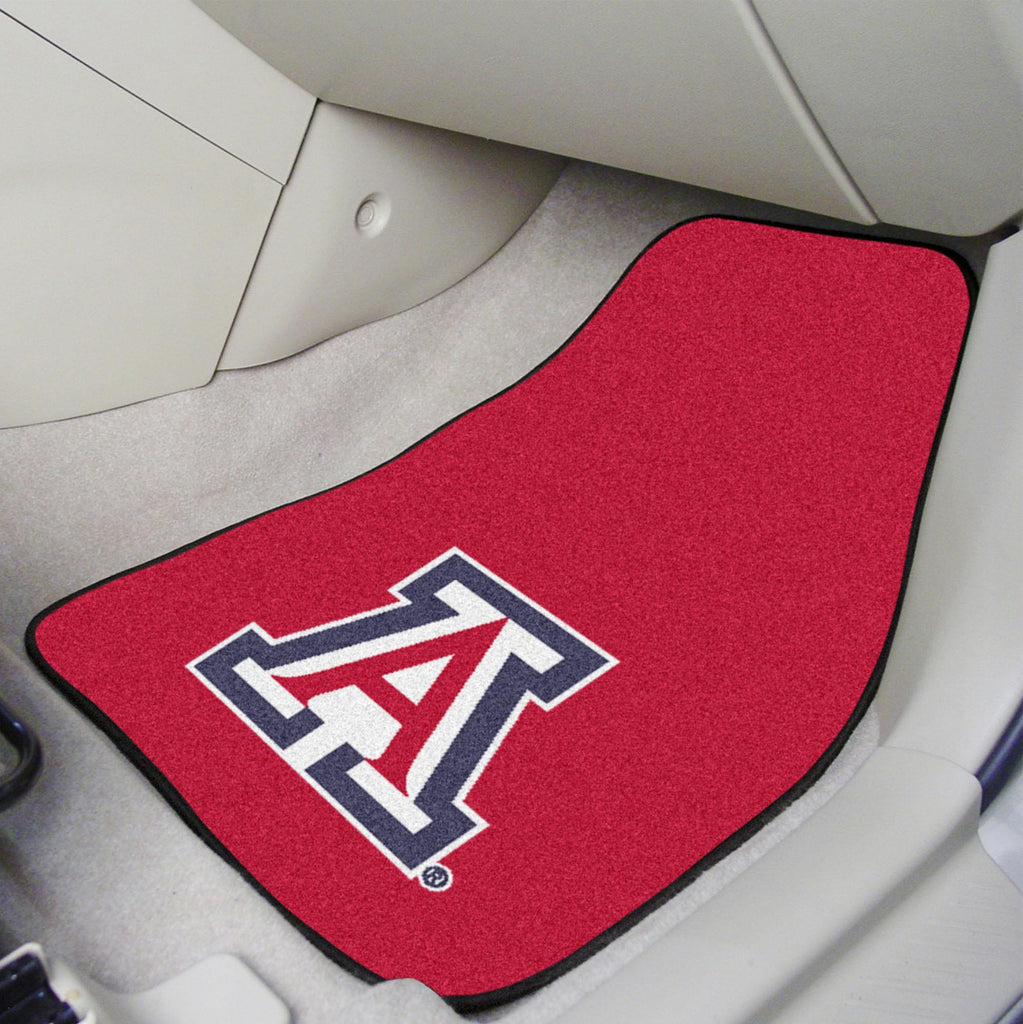 University of Arizona 2-piece Carpeted Car Mats 17x27