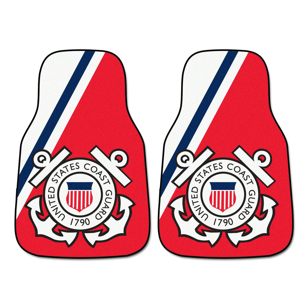 Coast Guard Licensed 2-piece Carpeted Car Mats 17x27