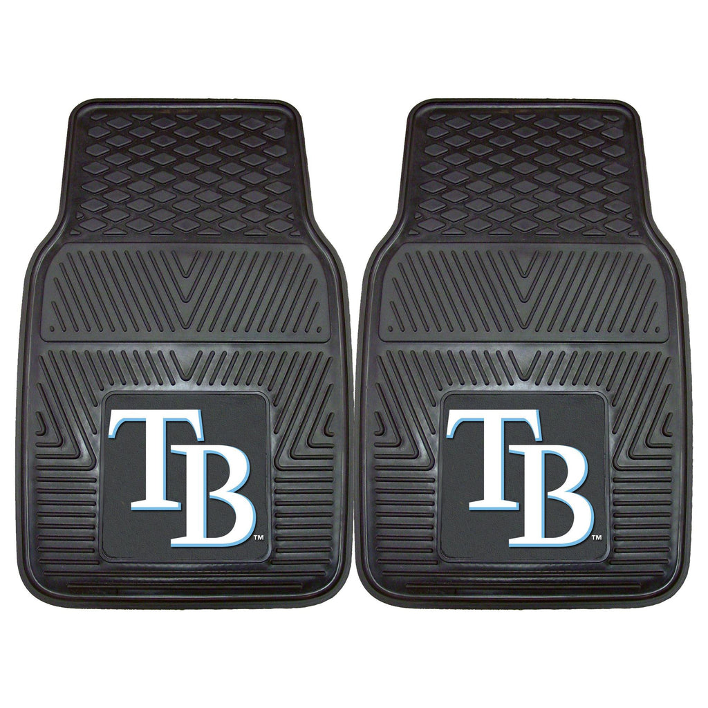 Tampa Bay Rays Heavy Duty 2-Piece Vinyl Car Mats 17x27