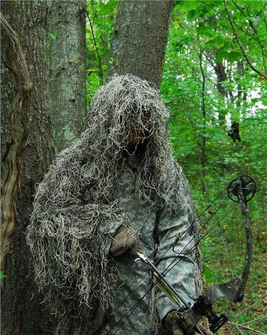 Synthetic Ultra-Light Ghillie Bow Hunting Jacket Left Hand Mossy XL