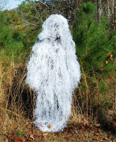 Ghillie Paintball Ultra Light Synthetic Poncho Winter White