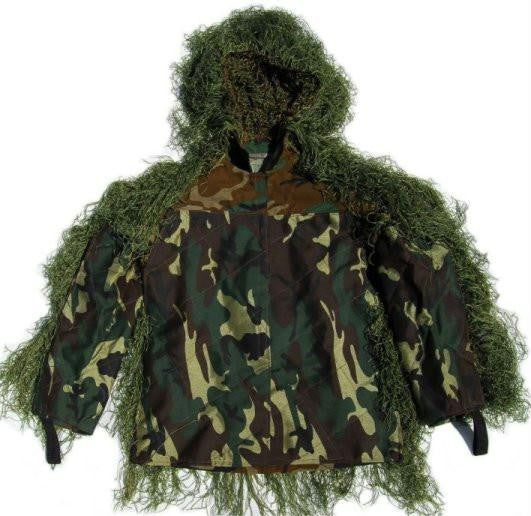 Synthetic Ultra-Light Sniper Ghillie Leafy Green BDU Jacket 2XL