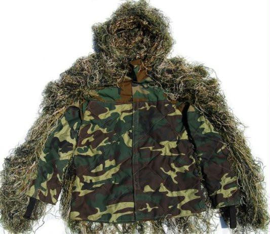 Synthetic Ultra-Light Sniper Ghillie Woodland BDU Jacket 3XL