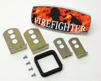 HitchMate Premier Series Hitch Cap Firefighter and Flames