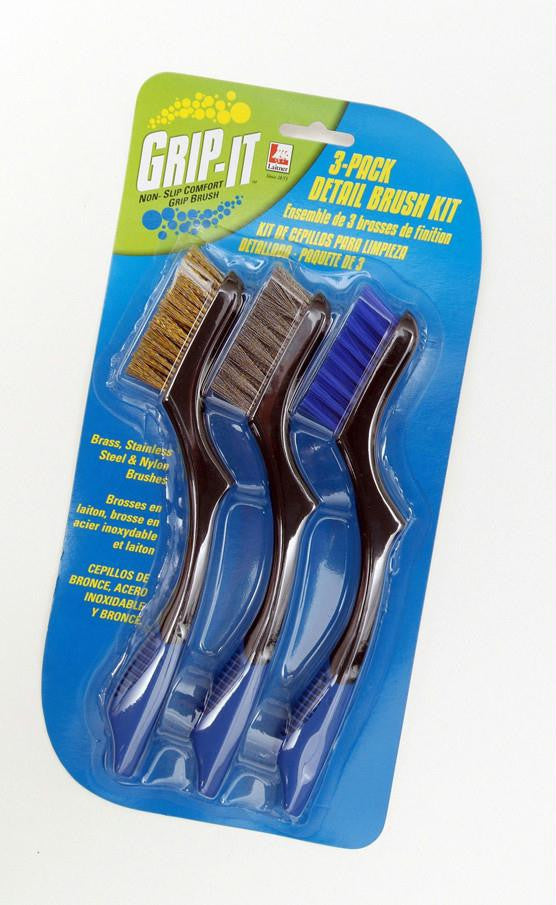 Laitner Brush Company Grip It 3 Pack Detailing Kit