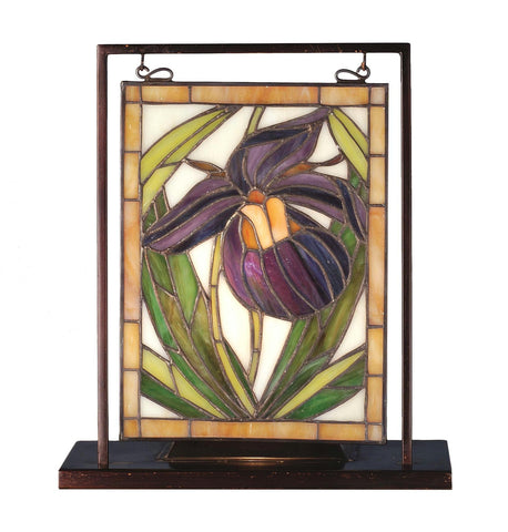 9.5 Inch W X 10.5 Inch H Lady Slippers Lighted Mini Tabletop Window