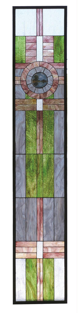 15.25 Inch W X 83.75 Inch H Maxfield Parrish Custom Stained Glass Window