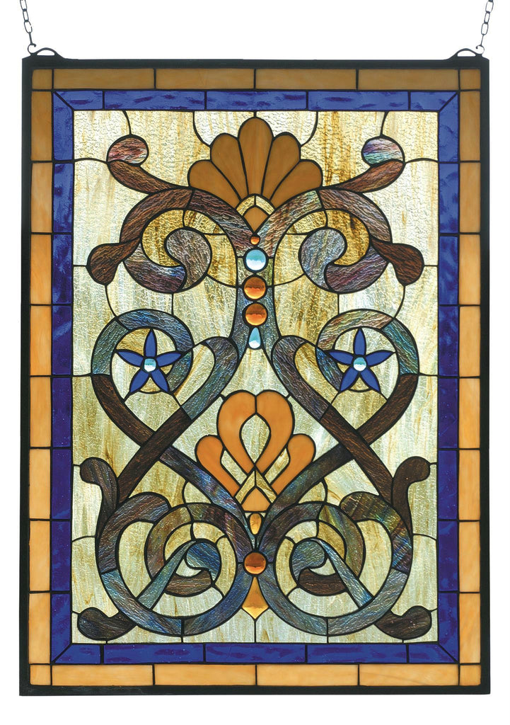 20 Inch W X 27 Inch H Mandolin Stained Glass Window