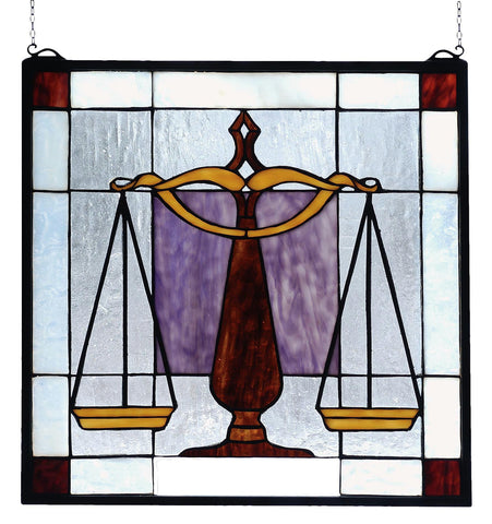 18 Inch W X 18 Inch H Judicial Stained Glass Window