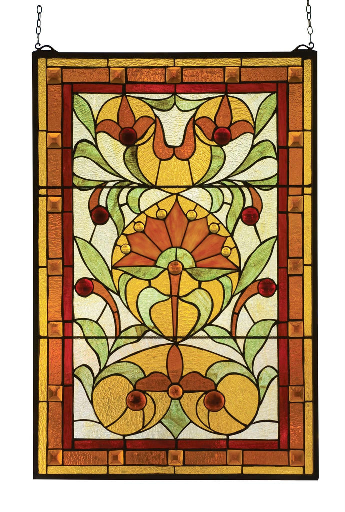 20 Inch W X 30 Inch H Picadilly Stained Glass Window