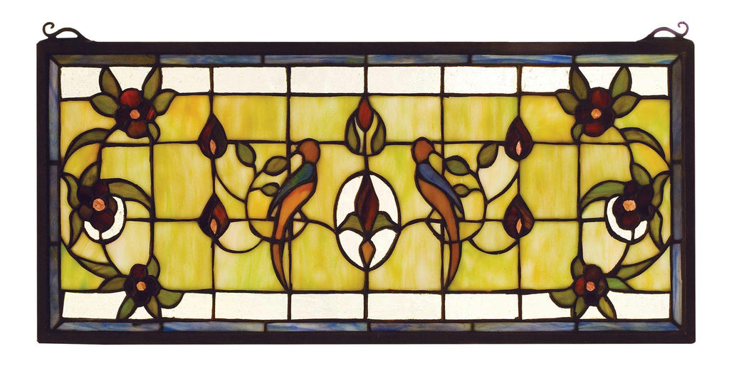 22 Inch W X 10 Inch H Lancaster Stained Glass Window