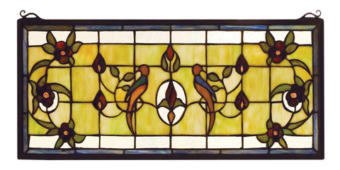 22 Inch W X 10 Inch H Lancaster Stained Glass Window