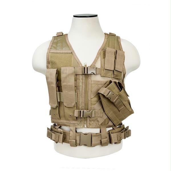 Vism By Ncstar Tactical Vest-Tan Xs-s