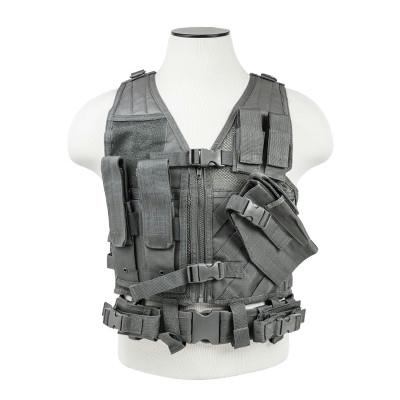 Vism By Ncstar Tactical Vest-Urban Gray Xs-s