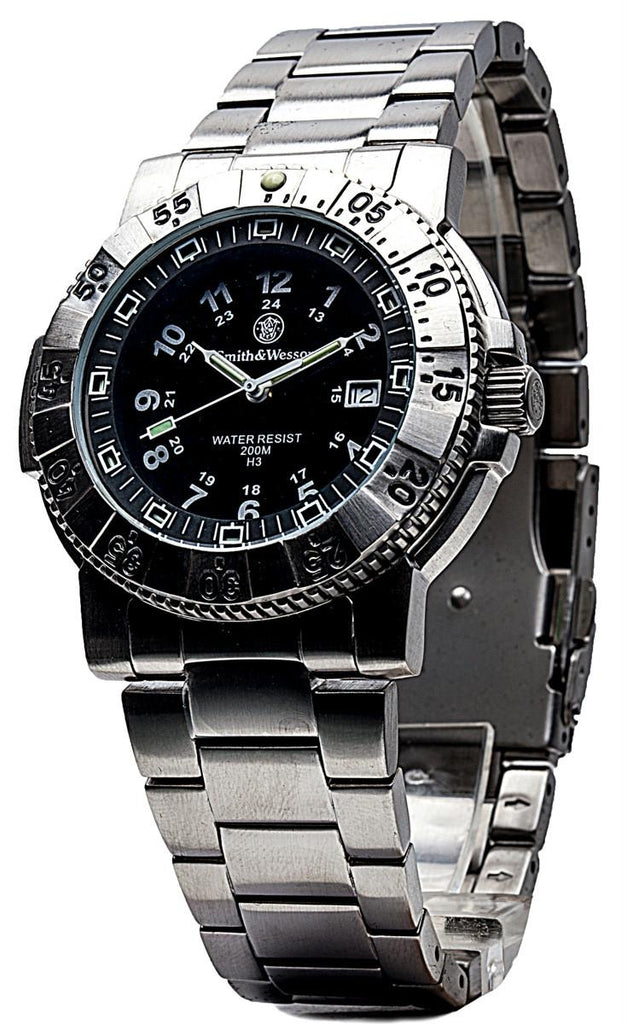 Smith & Wesson 357 Series - Aviator Watch - Stainless Steel - SWISS TRITIUM