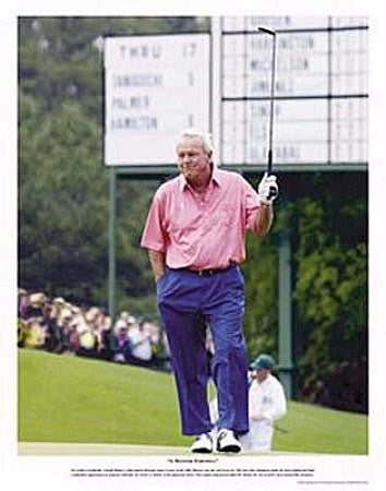 ARNOLD PALMER ARNIE AT AUGUSTA 18.25X21.5 GOLF LITHO