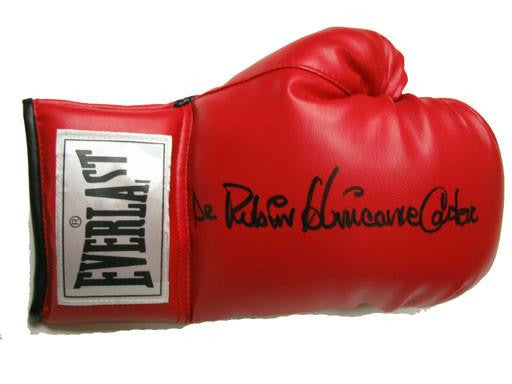 Hurricane Carter Signed Everlast Boxing Glove