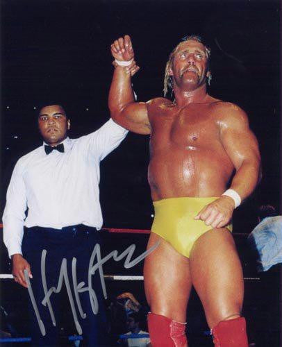 HULK HOGAN SIGNED 16X20 PHOTO - WITH ALI