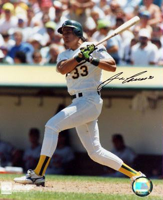 Jose Canseco Signed 8X10 Photo - Swinging As