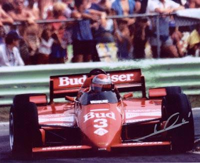 MARIO ANDRETTI SIGNED 8X10 PHOTO - BUDWEISER CAR FRONT