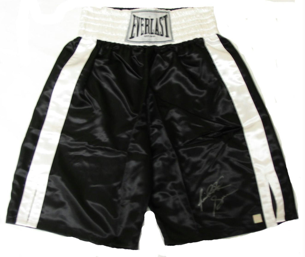 Riddick Bowe Signed Everlast Boxing Trunks