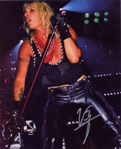 VINCE NEIL SIGNED 8X10 PHOTO MOTLEY CRUE - LOOKING LEFT