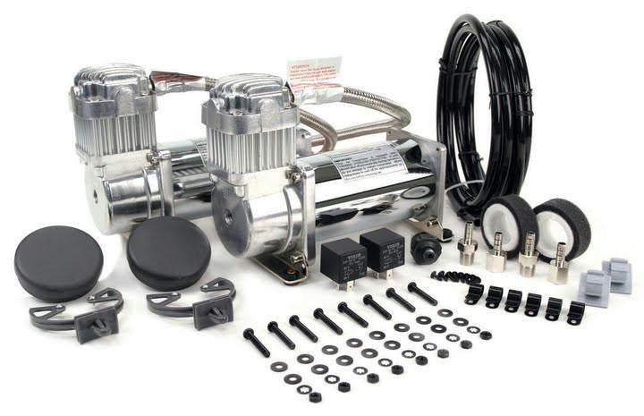 Viair Dual (2) 400C 12 Volt Chrome Air Compressor Value Pack