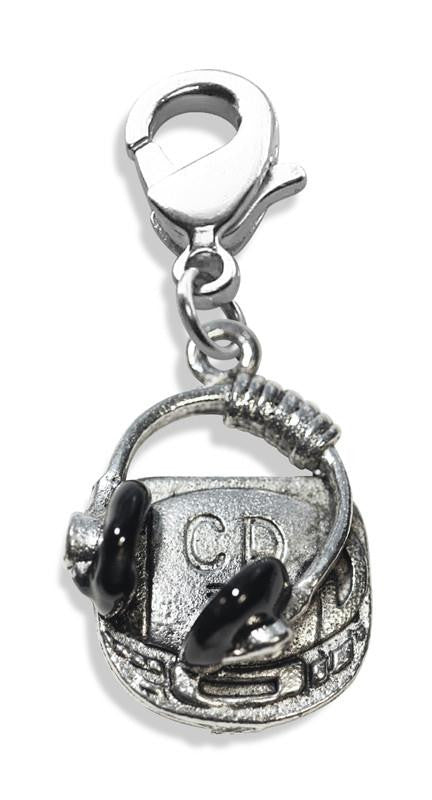 CD Player & Headphone Charm Dangle in Silver