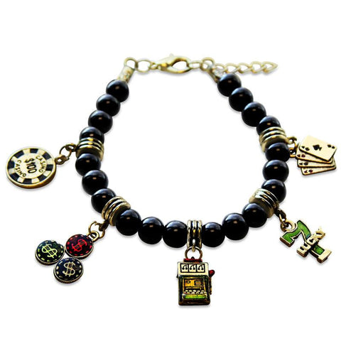 Casino Charm Bracelet in Gold