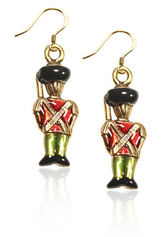 Nutcracker Charm Earrings in Gold