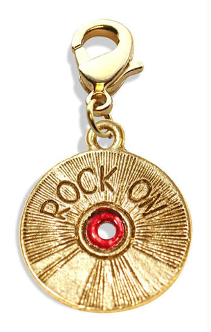 Rock On CD Charm Dangle in Gold