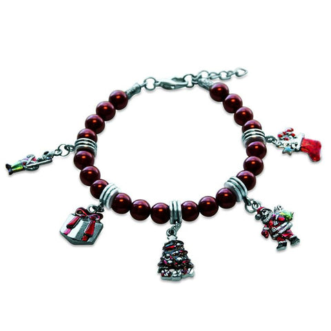 Christmas Charm Bracelet in Silver